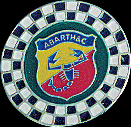 Stemma laterale in metallo Abarth freccia tricolore Fiat 500, 600 Abarth  ecc. –