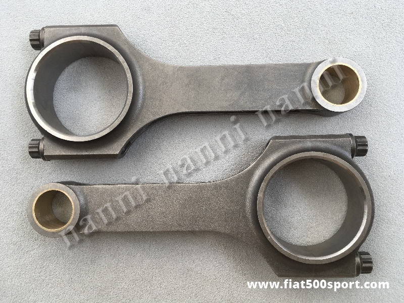Art. 0293 - Conrods Fiat 500 Fiat 126 pair steel length 120 mm. (Complete set) - Conrods Fiat 500 Fiat 126 pair steel length 120 mm.  (Complete set).
