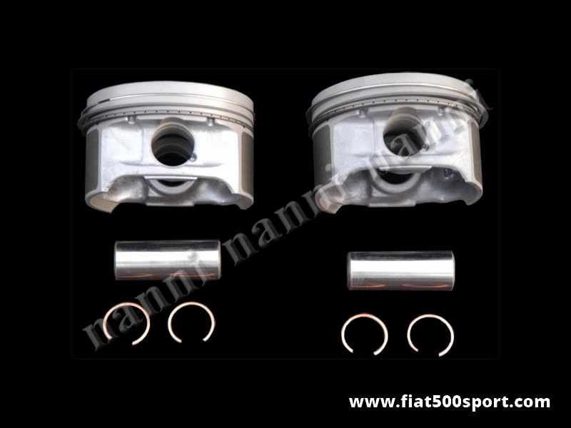 Art. 0310 - Pistoni Fiat 500 Fiat 126 diam. 82 mm. (740 cc.) Nural tedeschi leggerissimi, 300 gr. - Pistoni Fiat 500 Fiat 126 diam. 82 mm. 3 fasce con altezza di compressione di 28 mm. Peso grammi 300 cad. ( cilindrata 740 cc. con albero motore originale). Marca Nural. Serie di 2 pistoni completa di tutto.
