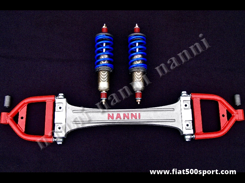 Art. 0479 - Fiat 500 Fiat 126 complete road front suspension kit. All made in Italy. - Fiat 500 Fiat 126 complete road front suspension kit. ( with the mounting instructions and silentblocs) The springs of the shock absorbers are for a stradal use. All made in Italy (not China).
