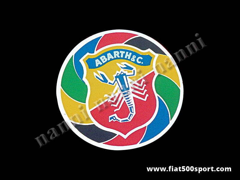 Art. 0637 - Abarth emblem rond shield sticker, Ø 60 mm - Abarth emblem rond shield sticker, Ø 60 mm
